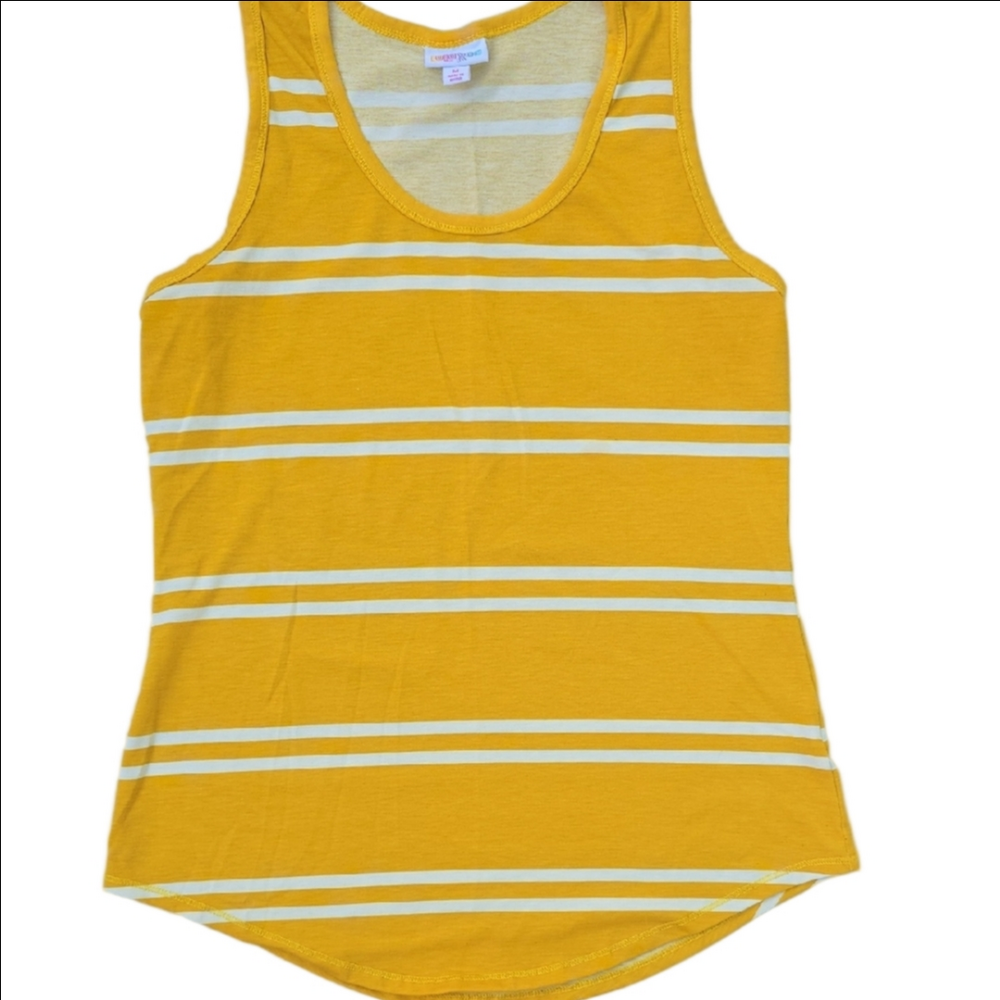 LuLaRoe Mustard Yellow Gold Fitted Tank Top Medium